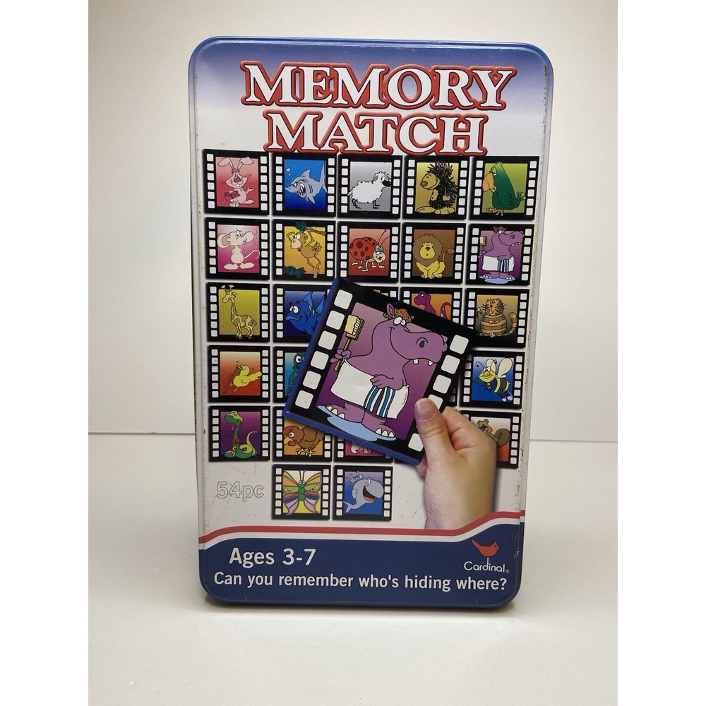 2004  Cardinal Memory Match Game Metal Box‎ Edition